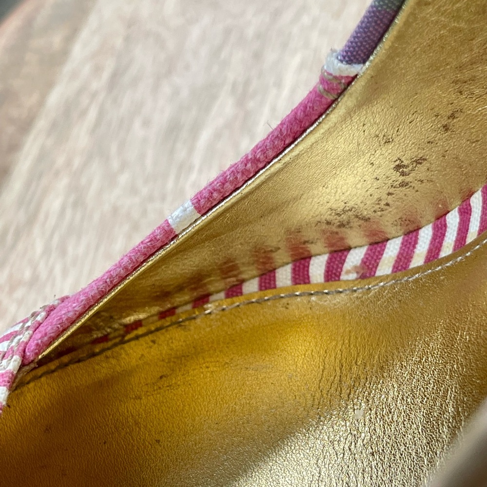 *GUC*COACH Berli Poppy Patchwork/Pink Multi Platform Slingbacks - sz 9 M, #A3279 - Picture 11 of 13